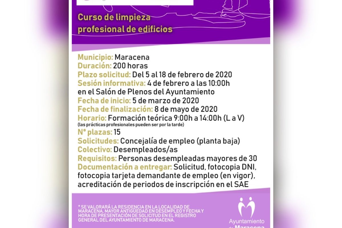 CURSO FORMATIVO “LIMPIEZA PROFESIONAL DE EDIFICIOS”