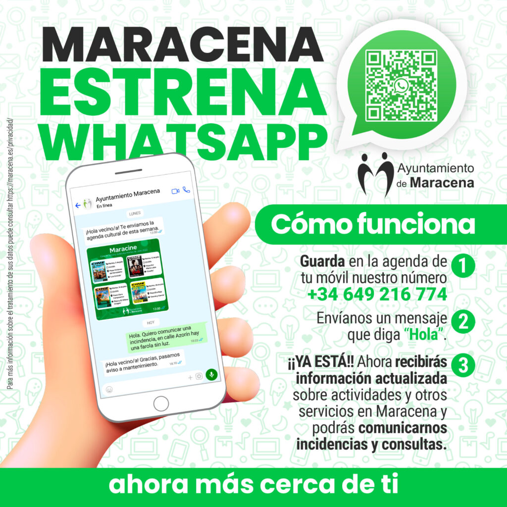 El Ayuntamiento de Maracena abre un nuevo canal de información por WhatsApp  a la ciudadanía - Ayuntamiento de Maracena